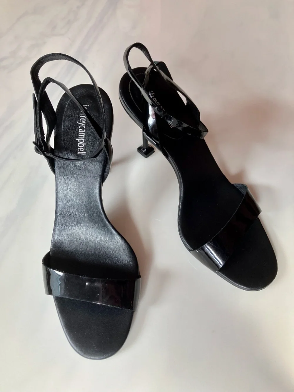 Jeffrey Campbell Black Angelic Ankle Strap Sandal Heels 10